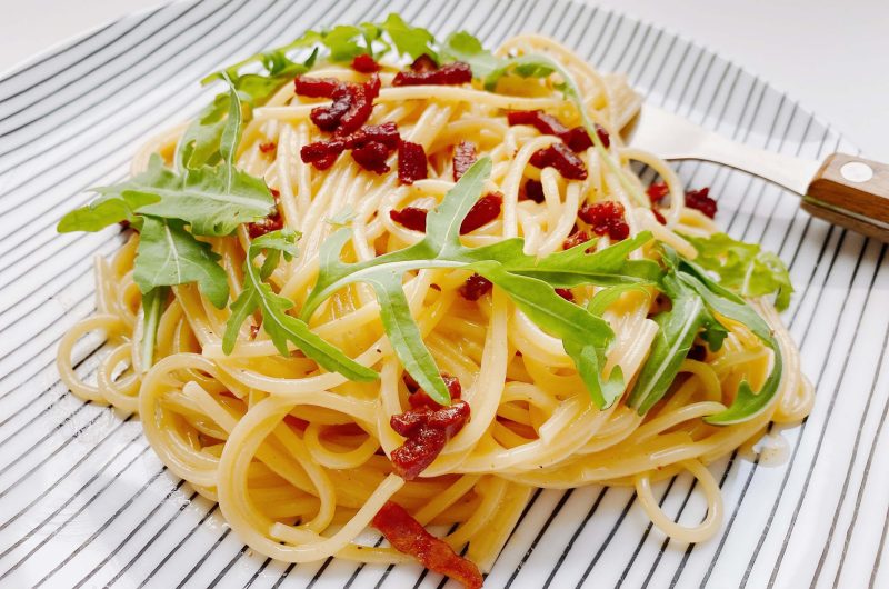 Romige spaghetti carbonara